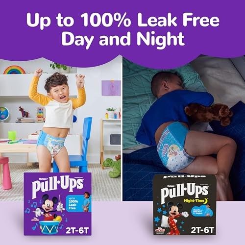 Pull-Ups Boys' Night-Time Potty Training Pants, Size 5T-6T, Multi-colored