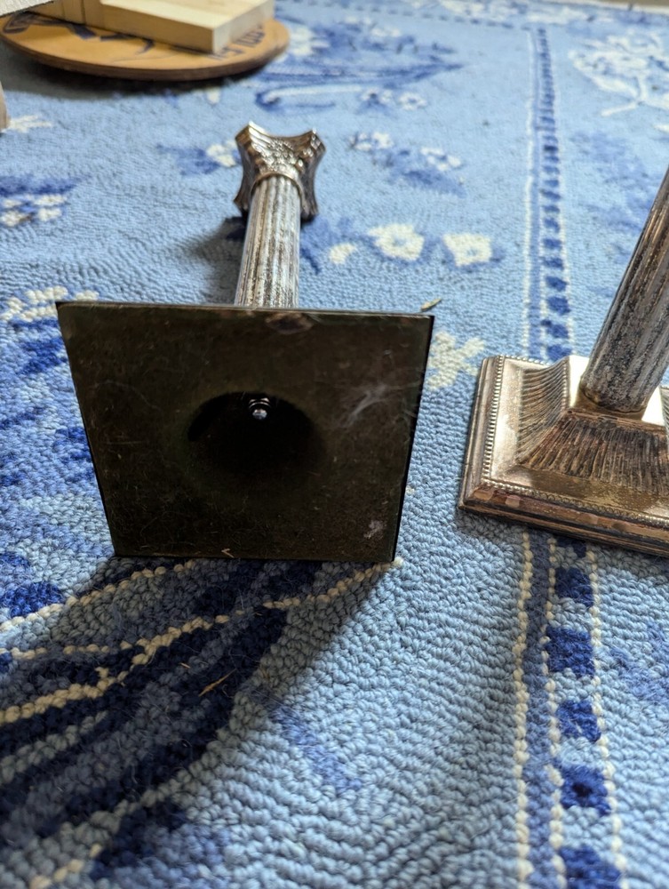 Silver Plated Cast Candle Holders