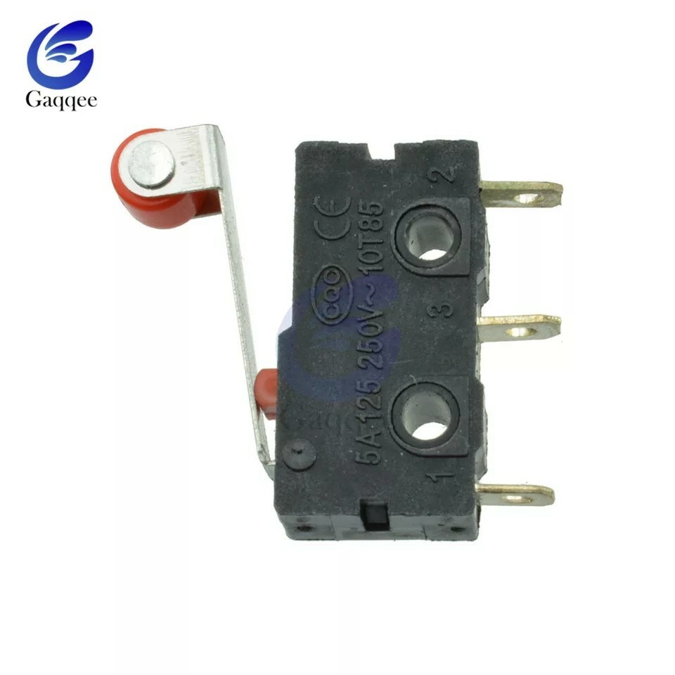 1 Pc KW12-3 Micro Roller Lever Arm Normally Open Close Limit Switch Roller 5A