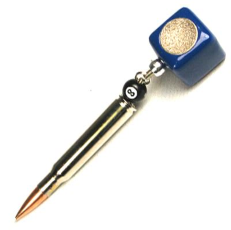 Silver Bullet Pocket Chalker with Master Chalk - Billiard Pool Cue Tip Tool