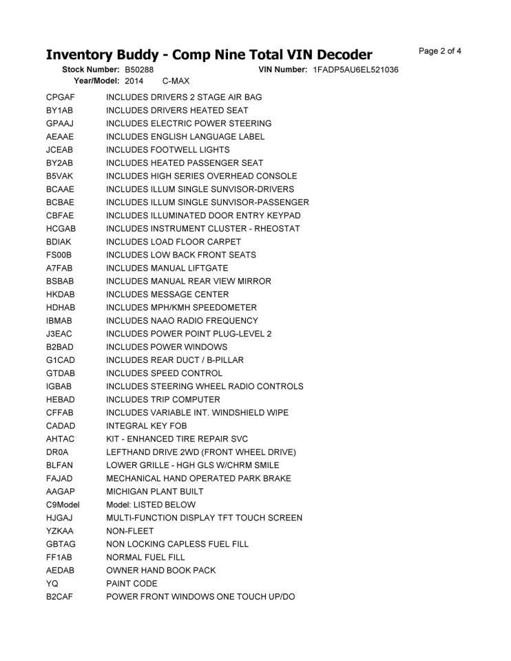Engine ECM Electronic Control Module VIN A 7th Digit Fits 14-16 C-MAX 1299078