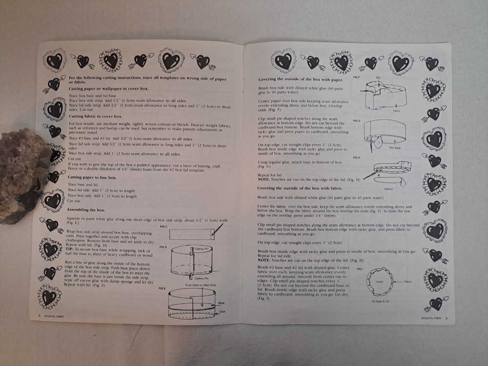 Simplicity Leaflet - Decorative Band Boxes (21 Designs) #3645 - Unused