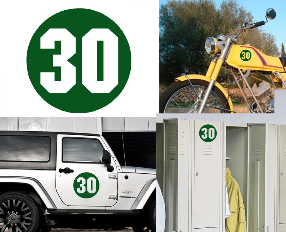 Number 30 Sticker Vinyl Cut Version Via C