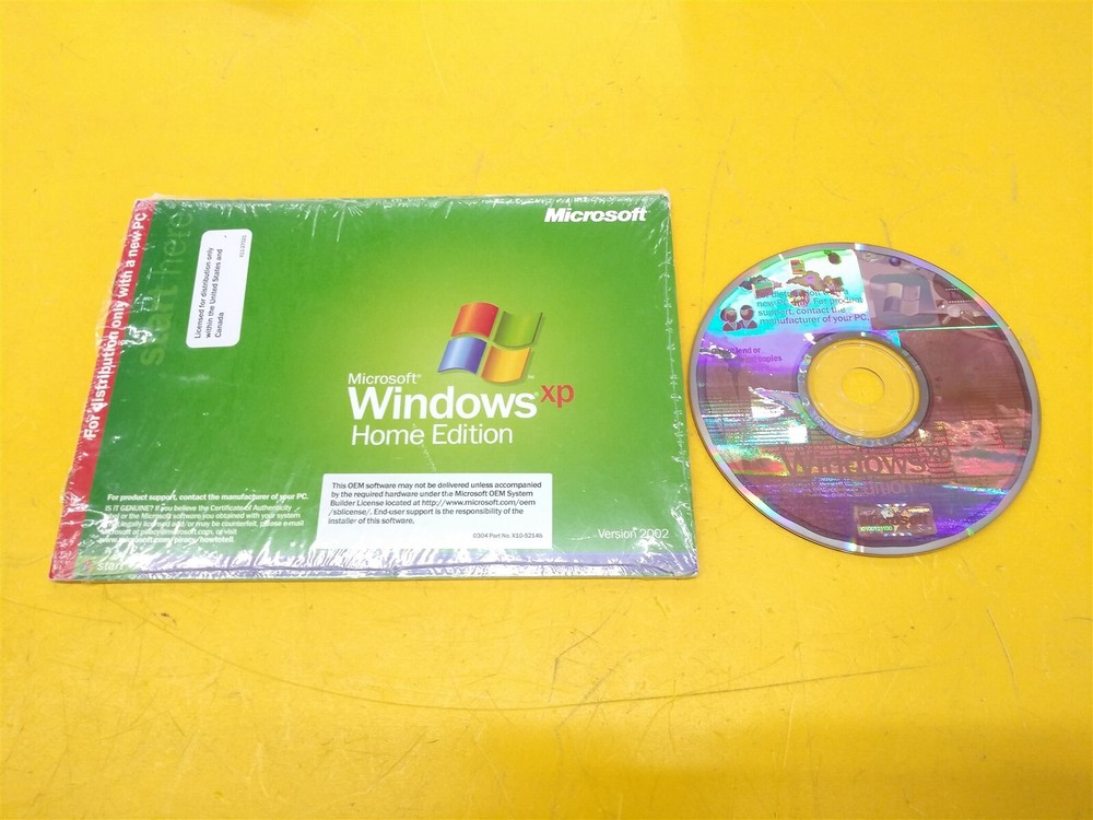 ⭐️⭐️⭐️⭐️⭐️ PC Software CD Disc Microsoft Windows XP X14-59483 Home Edition 2002