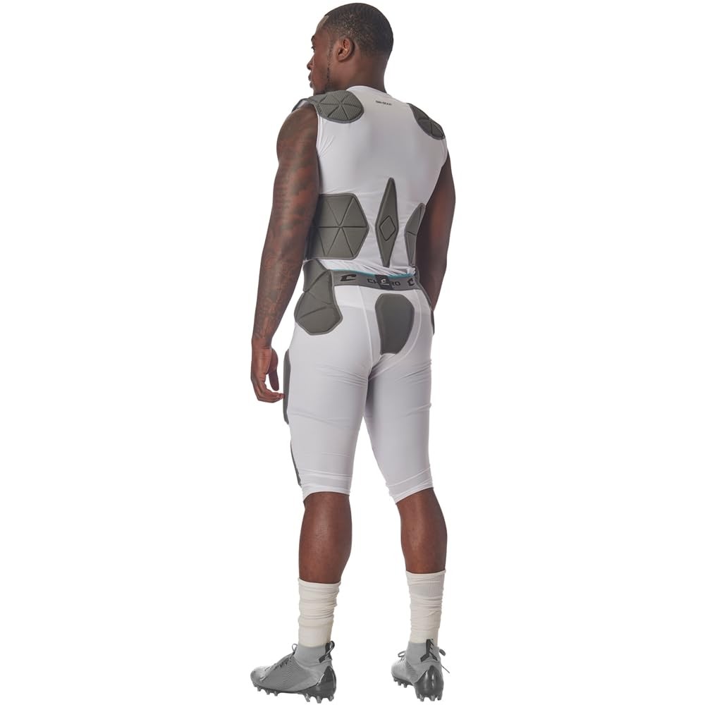 Champro Tri Flex 7 Pad Girdle Medium White Compression Gear With Cup Pocket