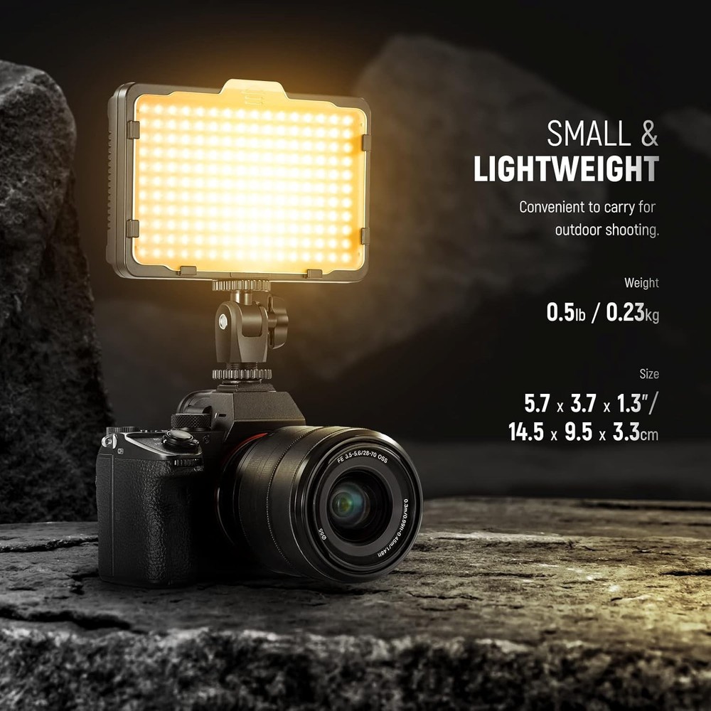 Camera Video Light Photo Dimmable LED Panel with 1/4" Thread for Canon, Nikon