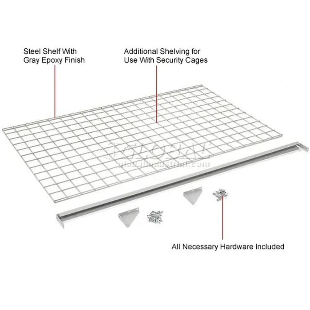 Global Industrial? Security Cage Accessory Shelf 72 x 36