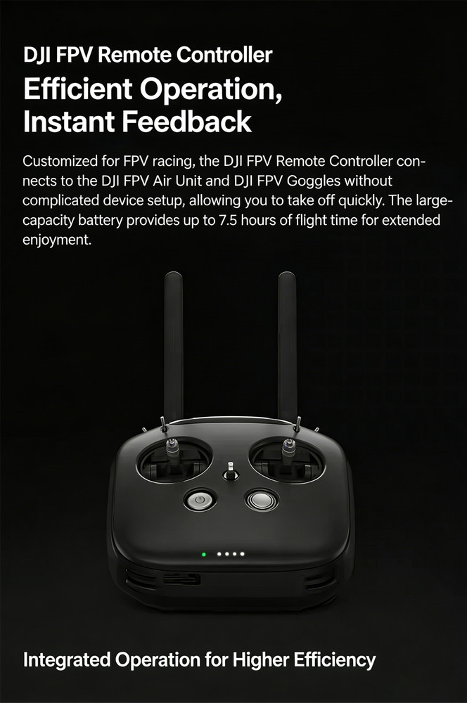DJI FPV Remote Controller (Mode 1) – 4KM Range, 7ms Latency