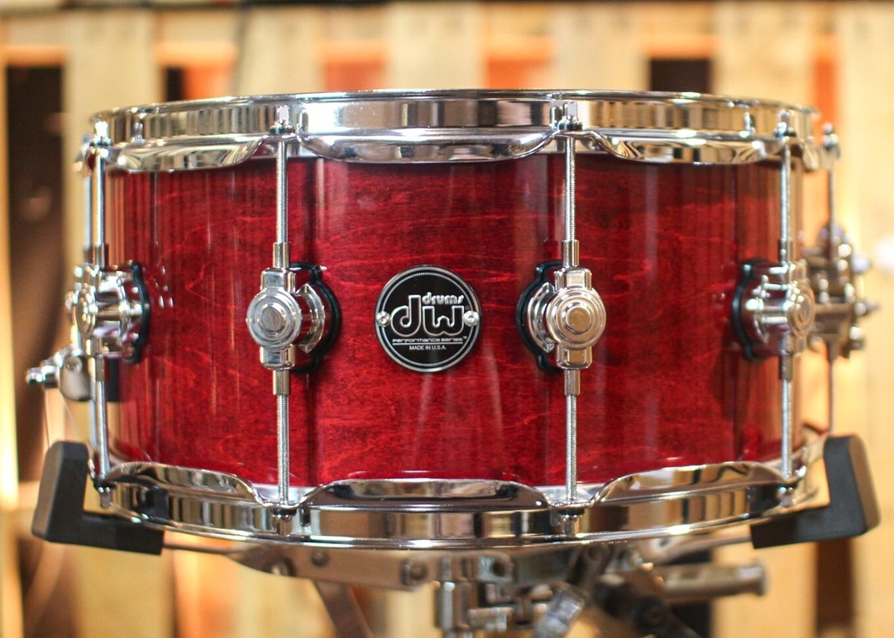 DW Performance Cherry Stain Lacquer Snare Drum - 6.5x14