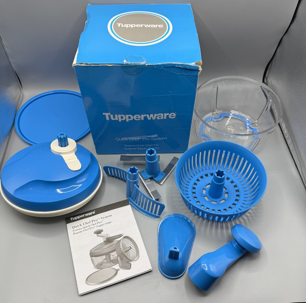 TUPPERWARE Quick Chef Pro System Blue Manual FOOD PROCESSOR Chopper