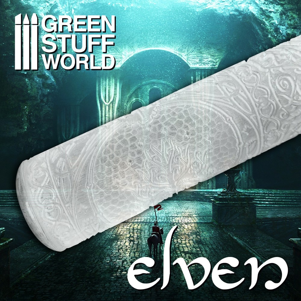 Rolling Pin - ELVEN Texture - Create your own Infinity, Warhammer bases 40k