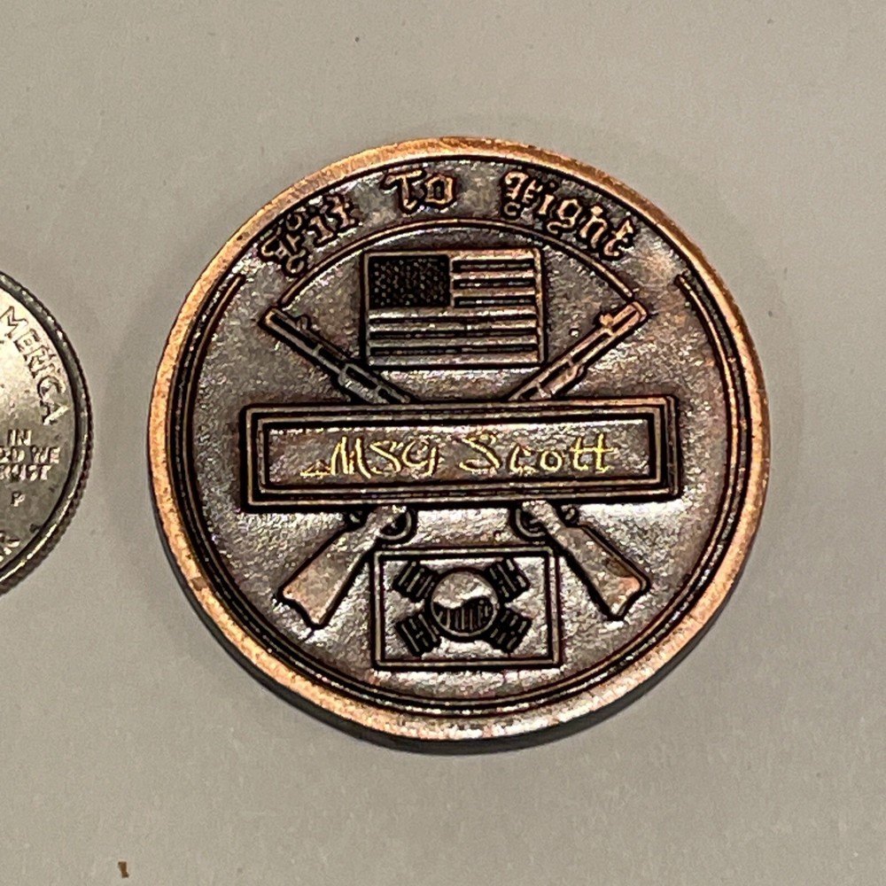 Vintage 2nd Infantry Division Army US Challenge Coin