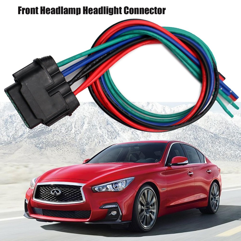 LIZAPUS 8-Way Front Headlamp Headlight Connector Plug Compatible with Infinit...