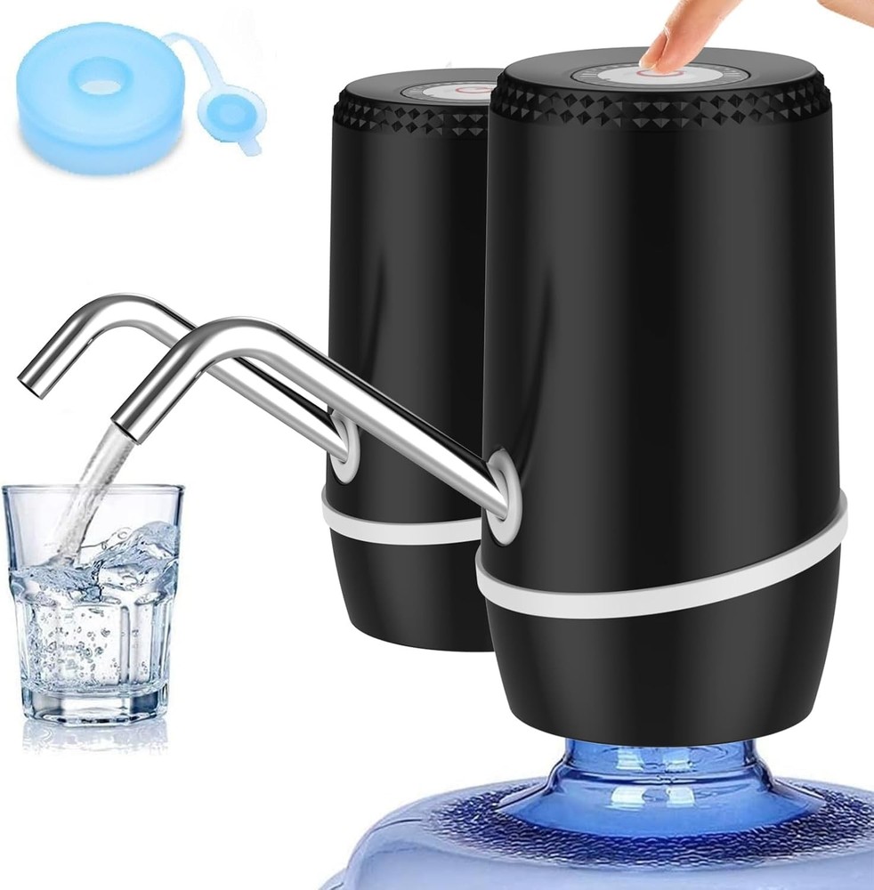 2 Pack Electric Water Dispenser Portable 5 Gallon Bottle Pump USB Charging