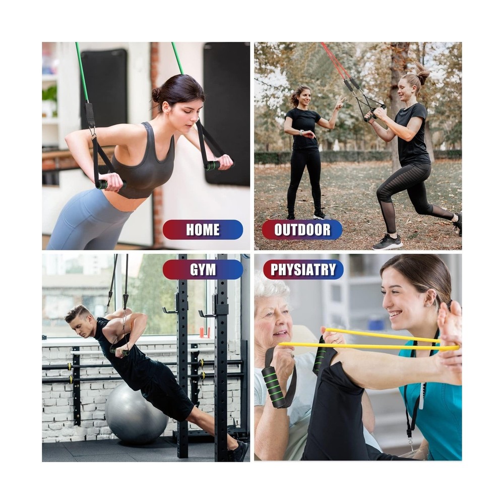 WIKDAY Exercise Resistance Bands with Handles for Working Out Worko... FAST SHIP