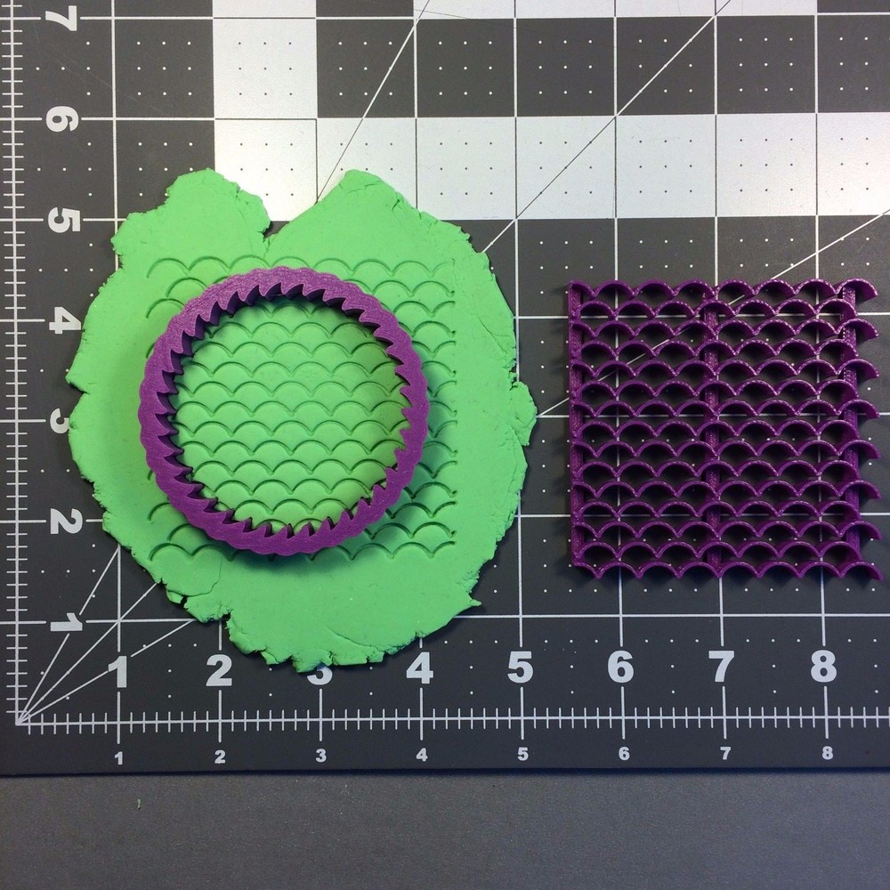 Fish Scale Cupcake Topper Set