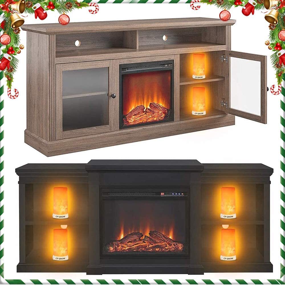 LED Flame Effect Light Flame Lamp 4 Mode USB Rechargeable Fire Light Lantern