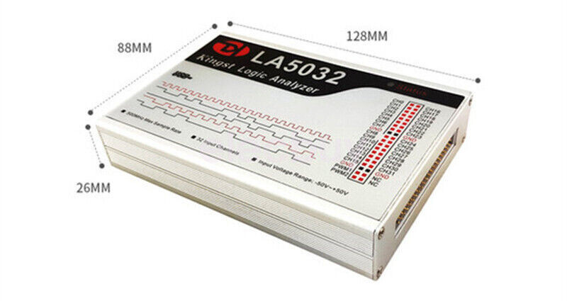New LA5032 USB Logic Analyzer 500M Max Sample Rate 32 CH ARM FPGA Debug Tool