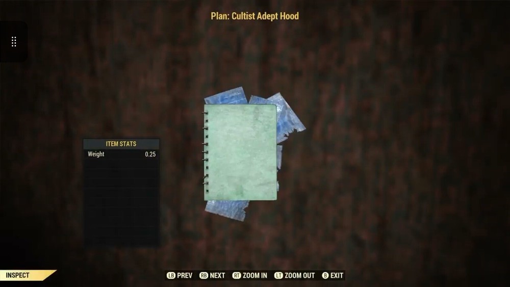 (Xbox) Cultist Adept Hood Plan