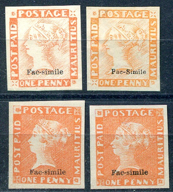 MAURITIUS: (17822) QV REPRINTS OVP’D “FAC-SIMILE”