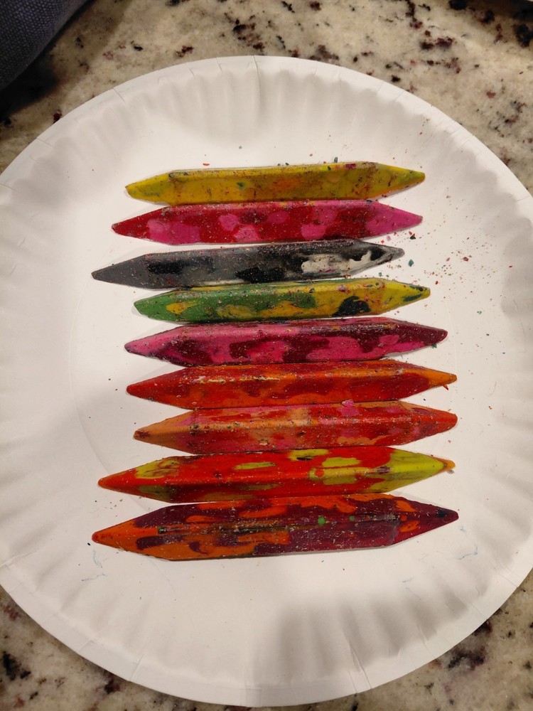 Triangle Shaped Melted Crayons