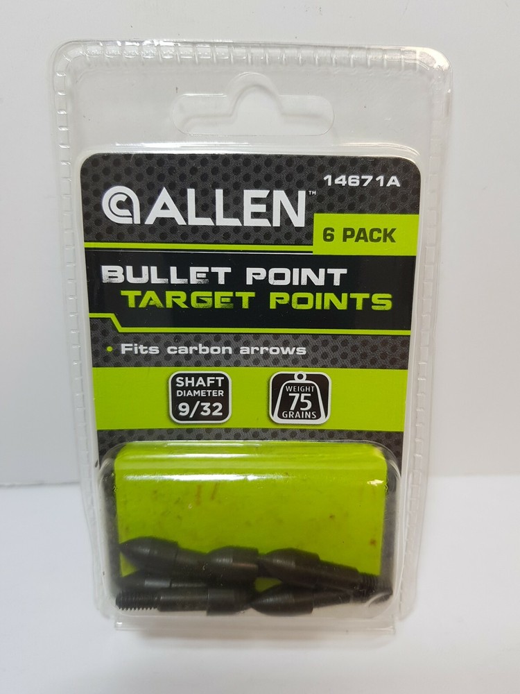 ALLEN 6 PACK 9/32 75 GRAIN BULLET TARGET POINTS