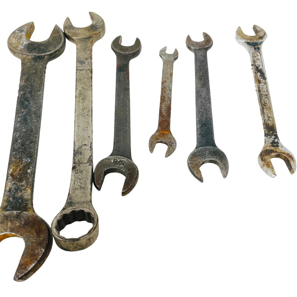 Powermaster 9/16 in and Assorted Combination, Open End Wrench Set, 8 Pcs