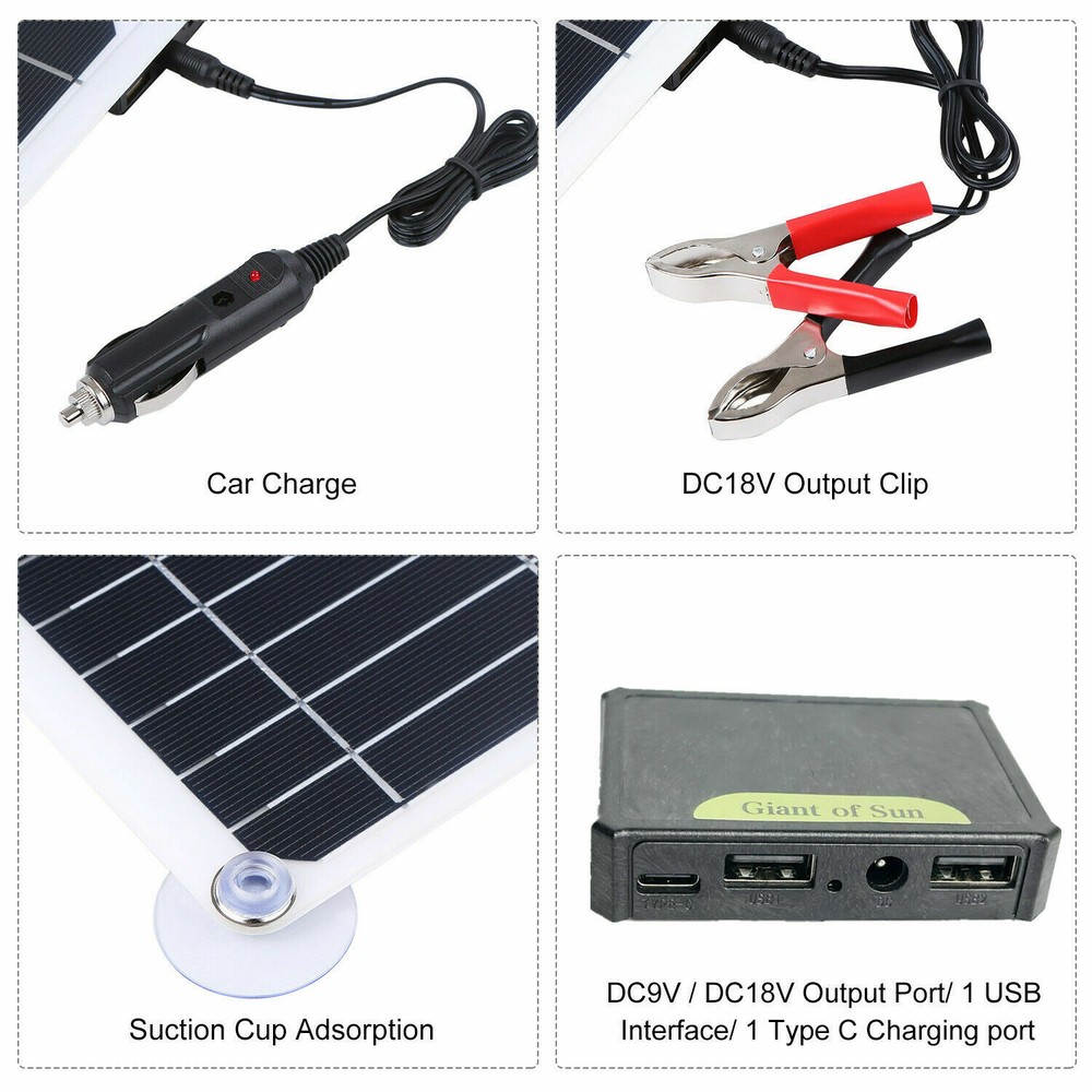 6000W Solar Panel Kit Solar Power Inverter Generator 100A Home 110V Grid System