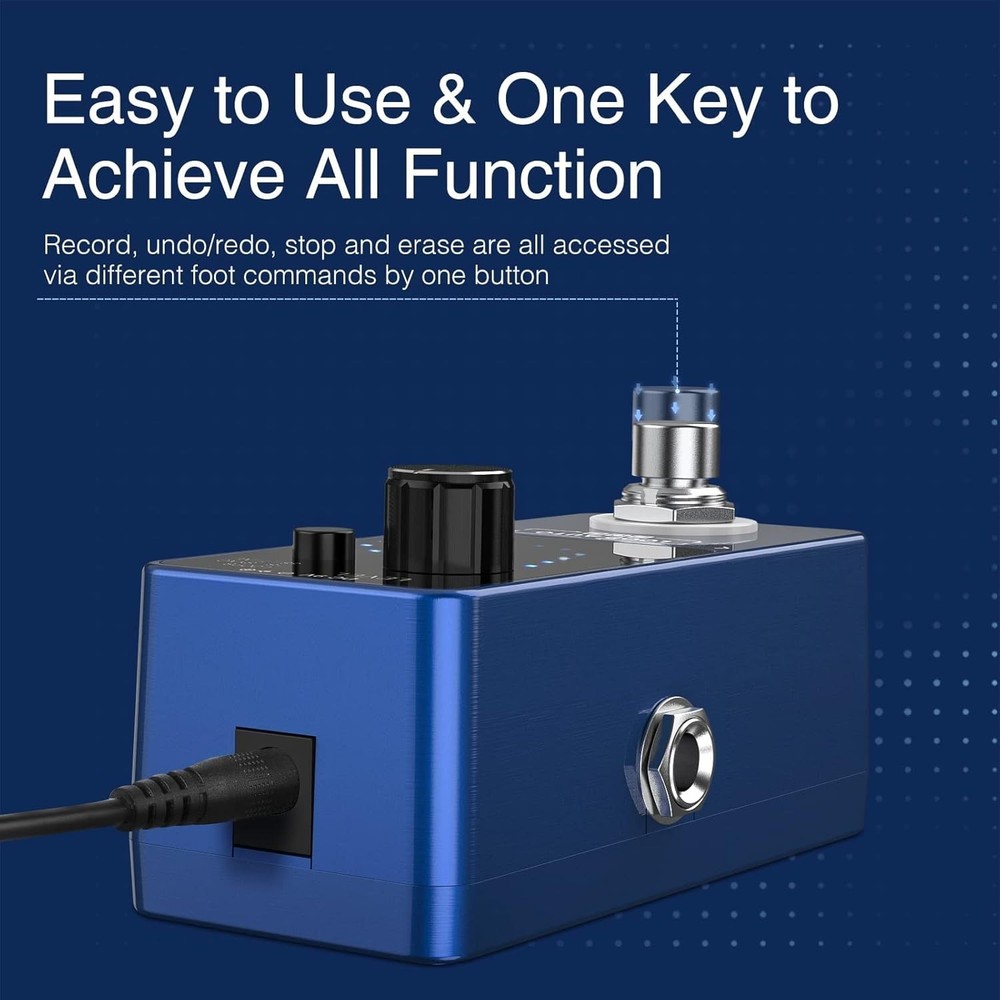 Advanced Guitar Loop Pedal: 18 Min Record, USB Save, Analog-Dry-Through