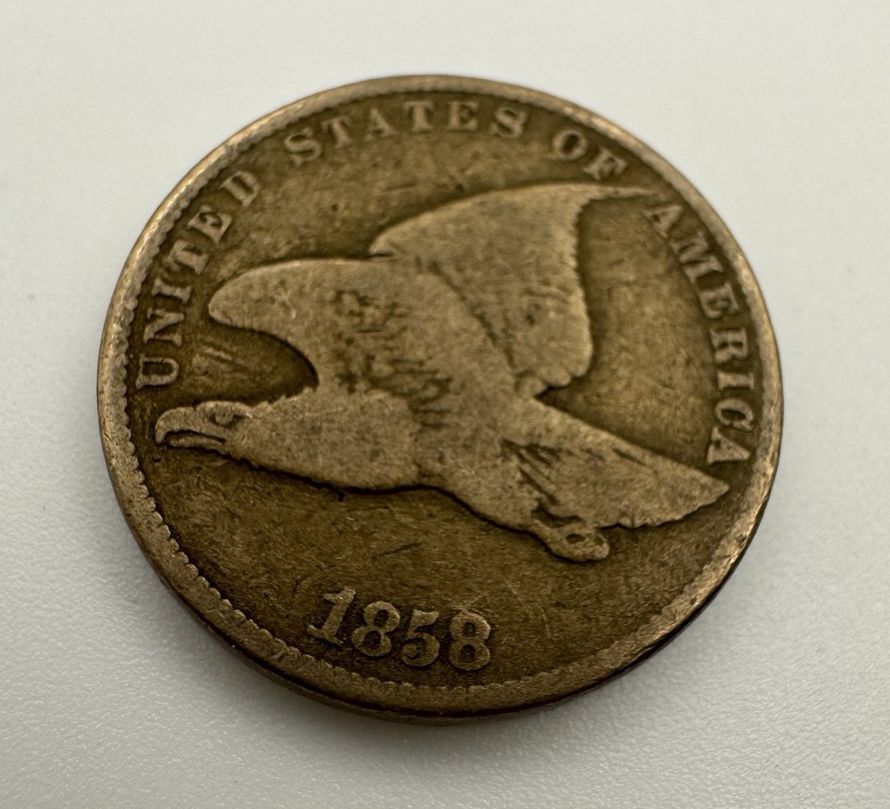 1858 1CFlying Eagle Cent Small Letter. Great Condition!