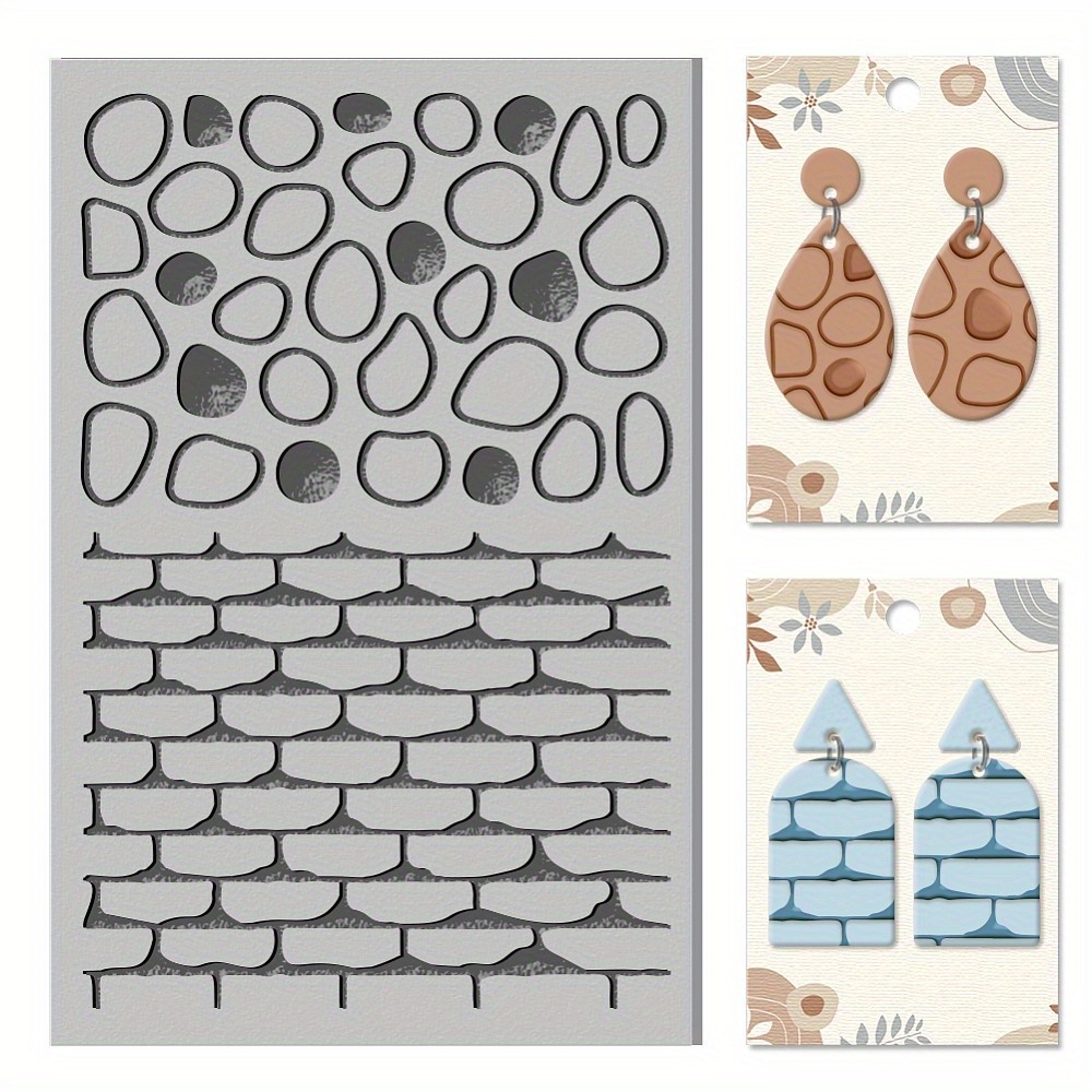 1pc Brick Wall Pattern Texture Mat Modeling Pattern Pad Pebbles Texture
