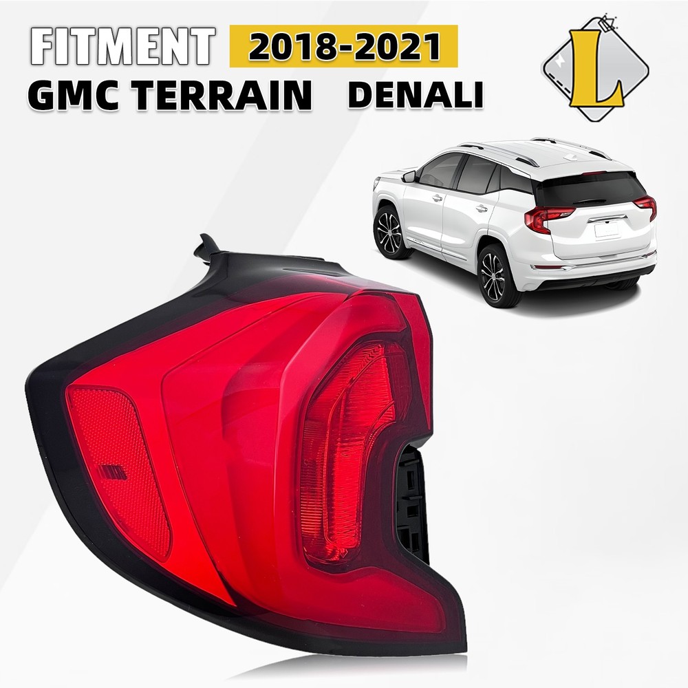 Left Driver Side For 2018-2021 GMC Terrain Denali Outer Tail light Rear Lamp LED