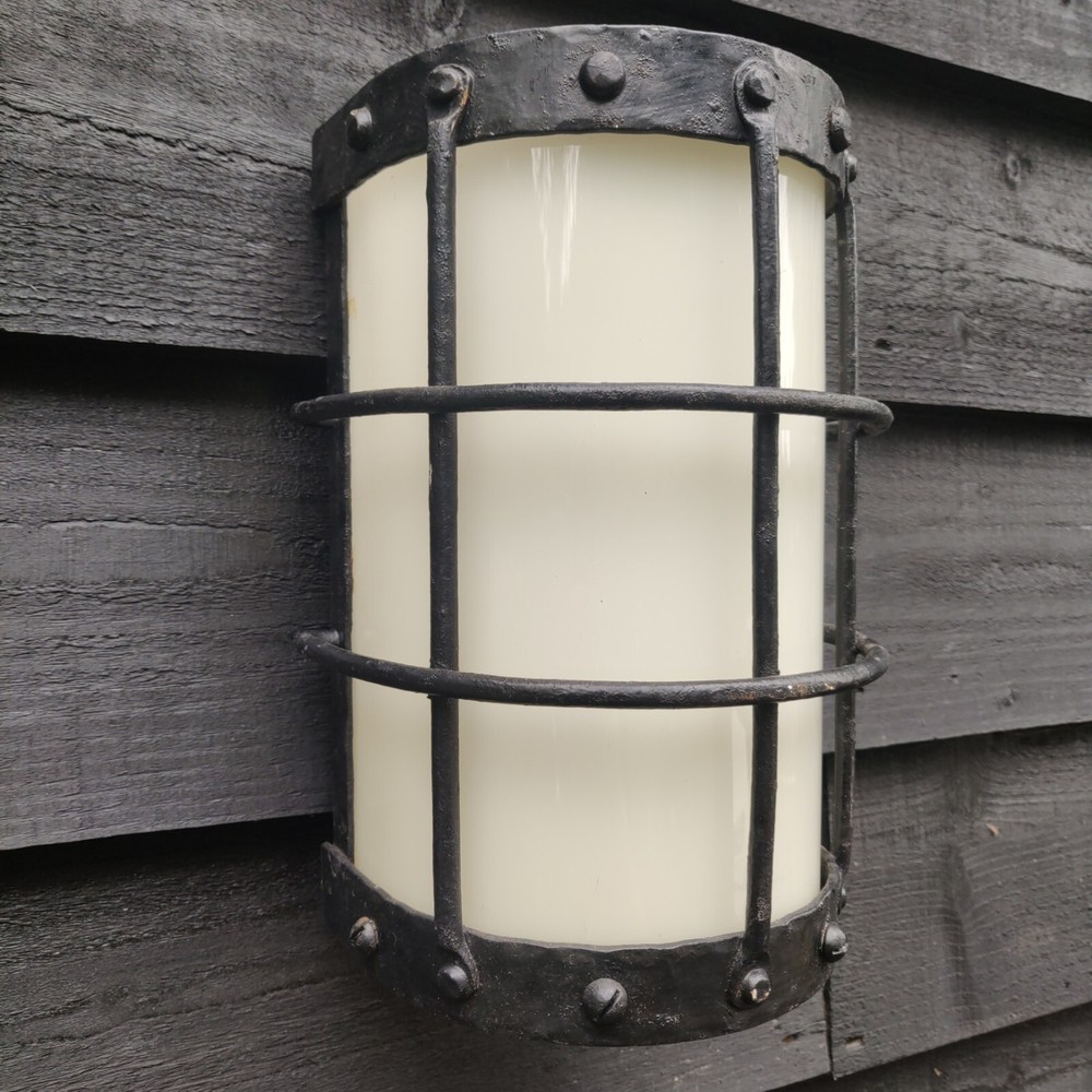 Bulkhead Wall Light Mid 20th Century Bulkhead Dungeon Wall Light Wrought Iron