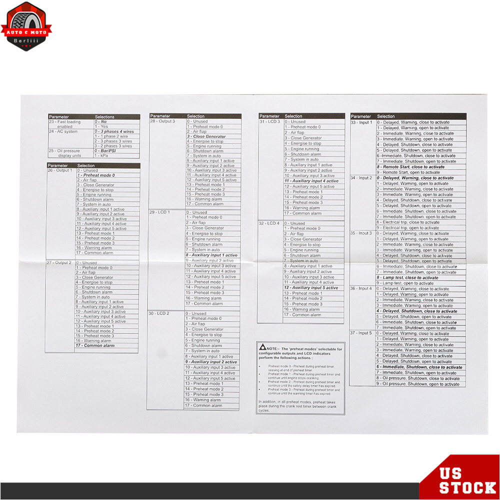 For Deep Sea DSE5110 Generator Electronic Controller Control Module LCD Display