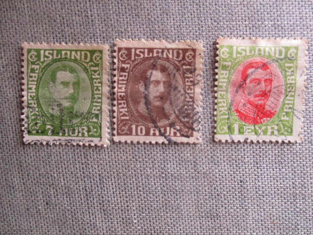 Iceland, Scott# 176, 180-181, used
