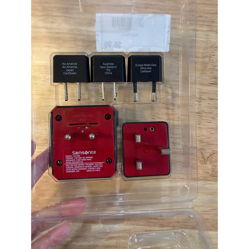 Samsonite Travel Adapter Converter Kit Multi Plug Set No Pouch