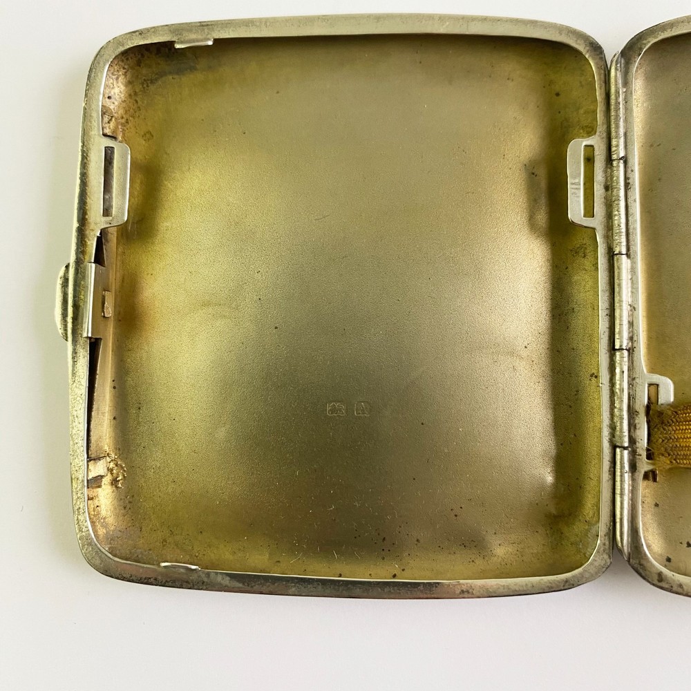 Antique Hallmark Birmingham Silver Engraved Cigarette Case 1925 78g