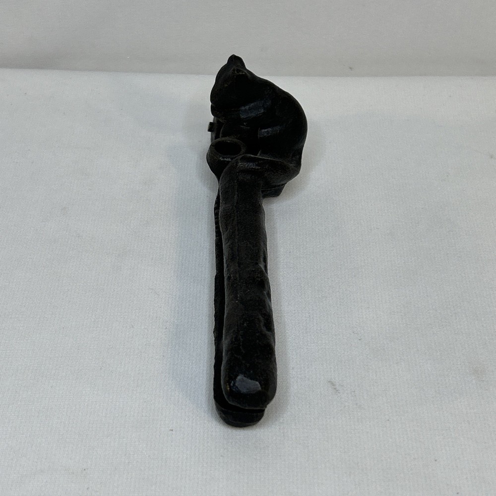 Vintage Cast Iron Hand Held Squirrel Figure Nut Cracker