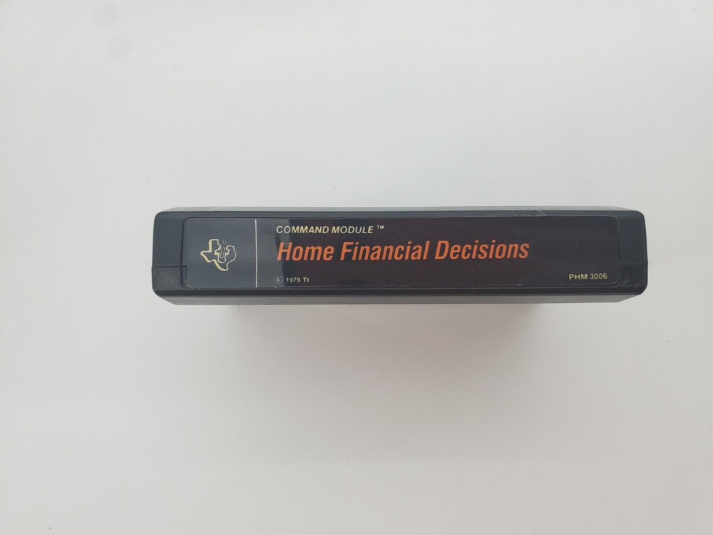 Texas Instruments Computer Software TI-99 Home Financial Decisions Tested
