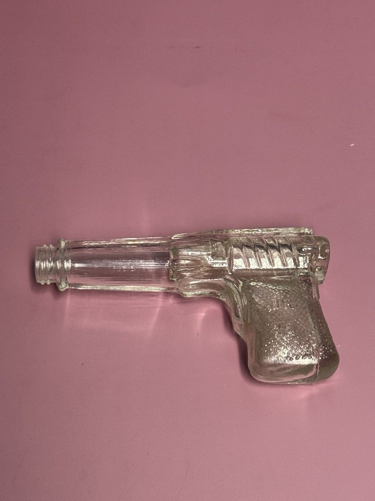 Vintage Clear Glass Pistal Shaped Candy Container