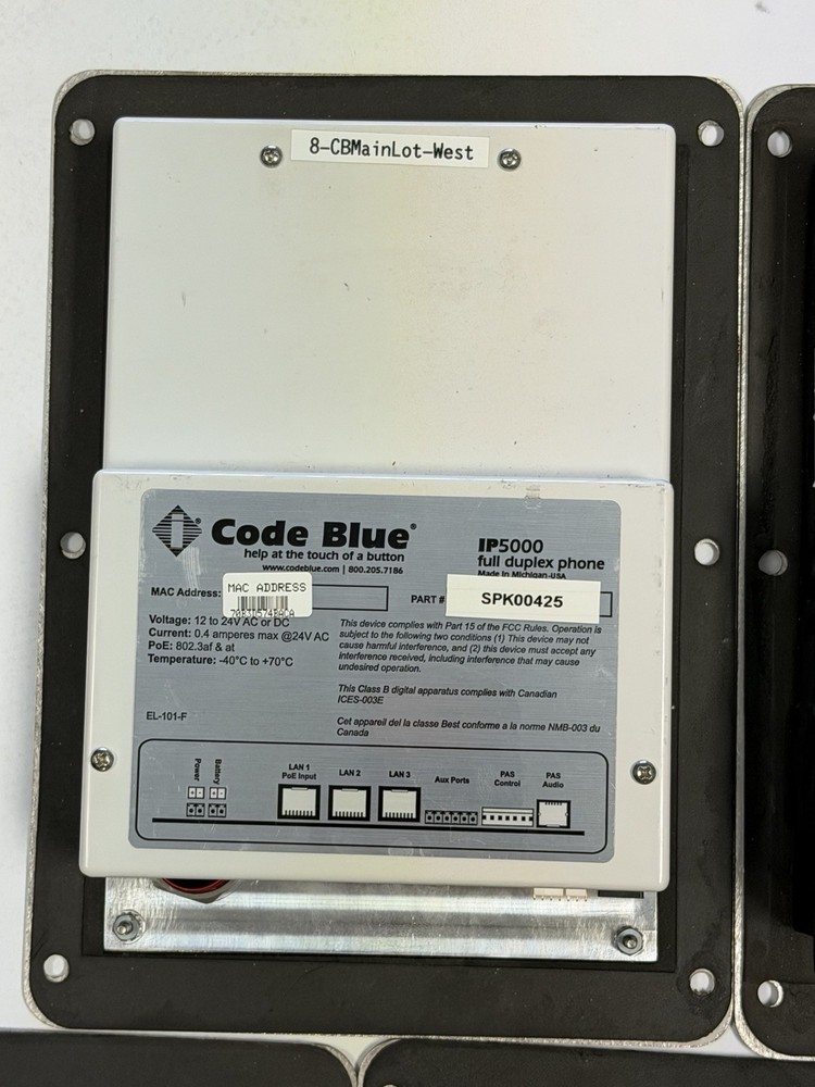 Code Blue IP5000 Code Full Duplex Phone Intercom