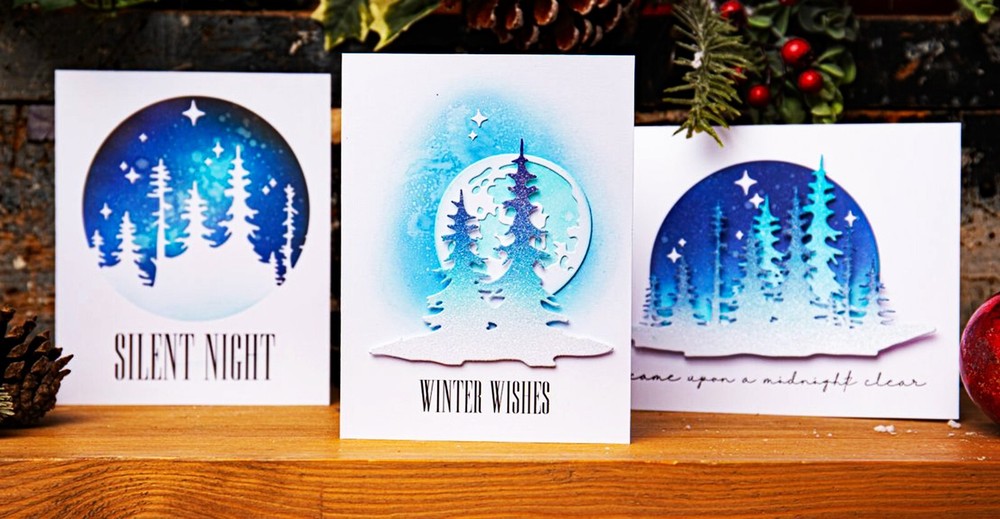 New Retired Sizzix Thinlits Forest Shadows #666334 3pc Retail $24.99 Tim Holtz