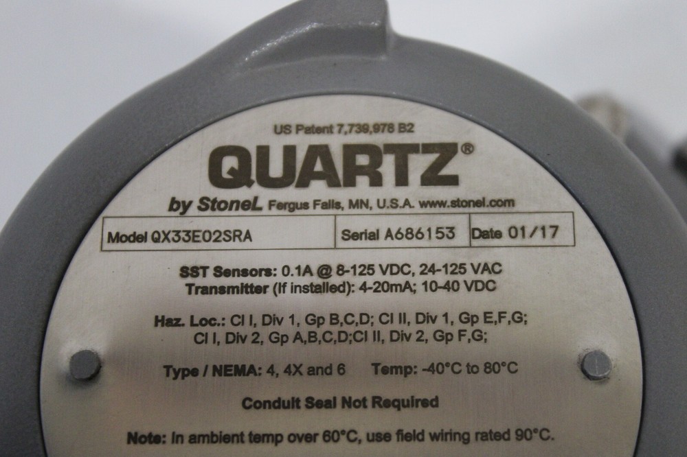 STONEL QUARTZ QX33E02SRA PROXIMITY VALVE POSITION SENSOR NEW 2017