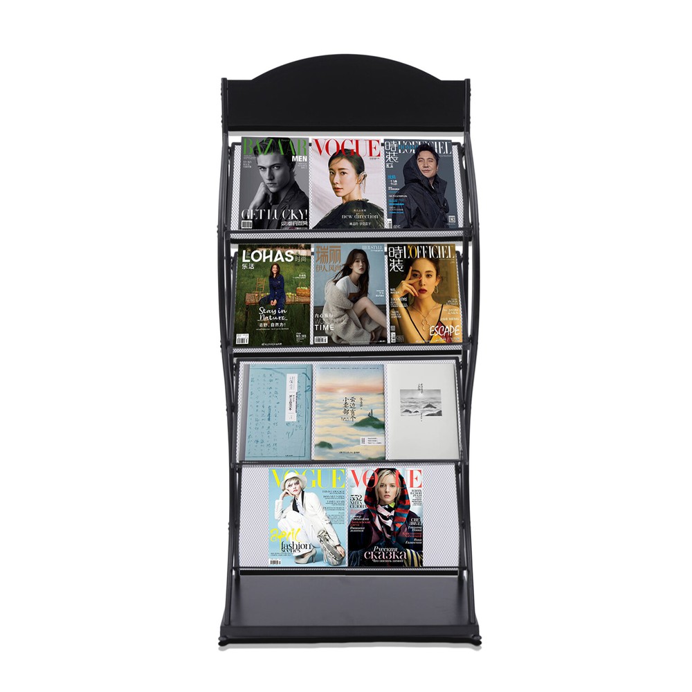 Book Shelf Rack Floor Multi-layer Storage Display Rack Newspaper Comic Display