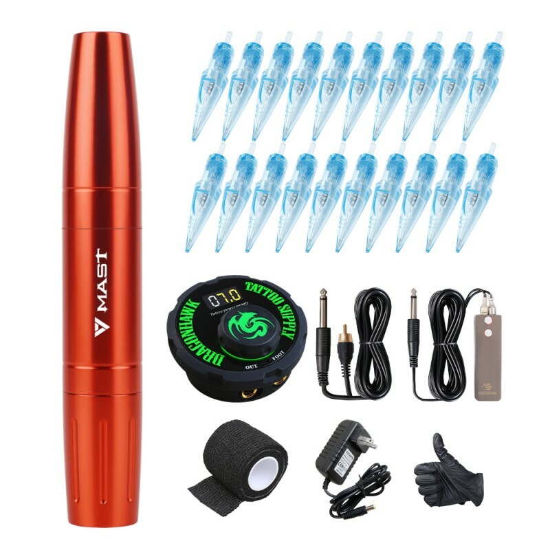Pro Complete Mast Tattoo Pen Machine Kit Set for permanent makeup and tattoos