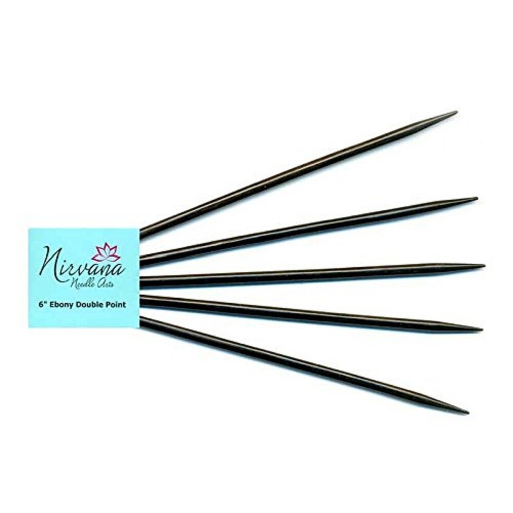 HiyaHiya Nirvana Ebony Double Pointed 6" Knitting Needles US #9