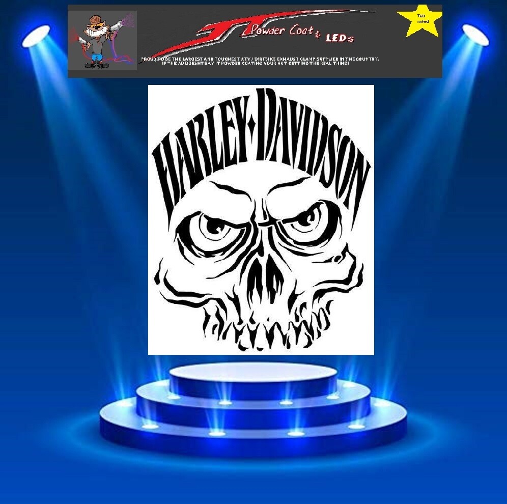 Harley Skull Logo Stencil Template Airbrush Paint  # 90