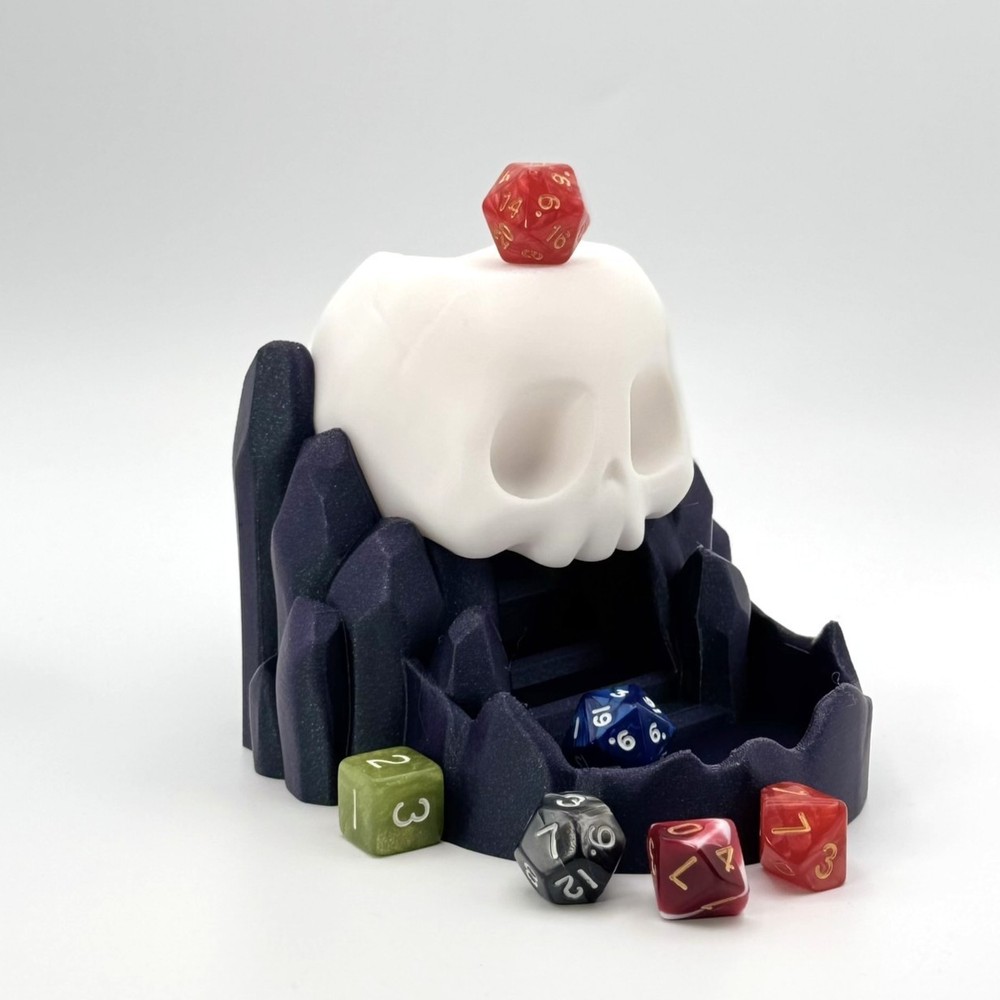 Skull Dice Rolling Tower – Gothic Tabletop Gaming Accessory for RPG & DnD