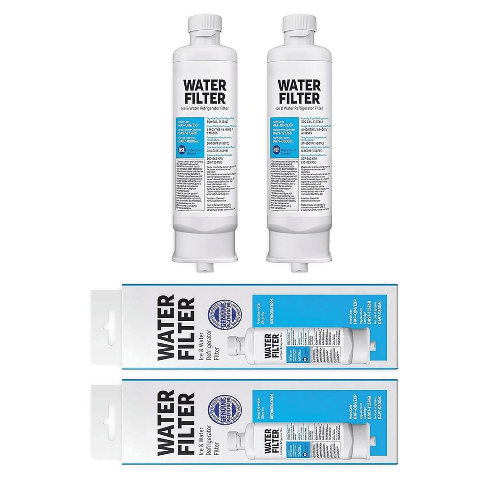 Water Filter DA97-17376B 2 Pack Replacement For Samsung Refrigerator Unit