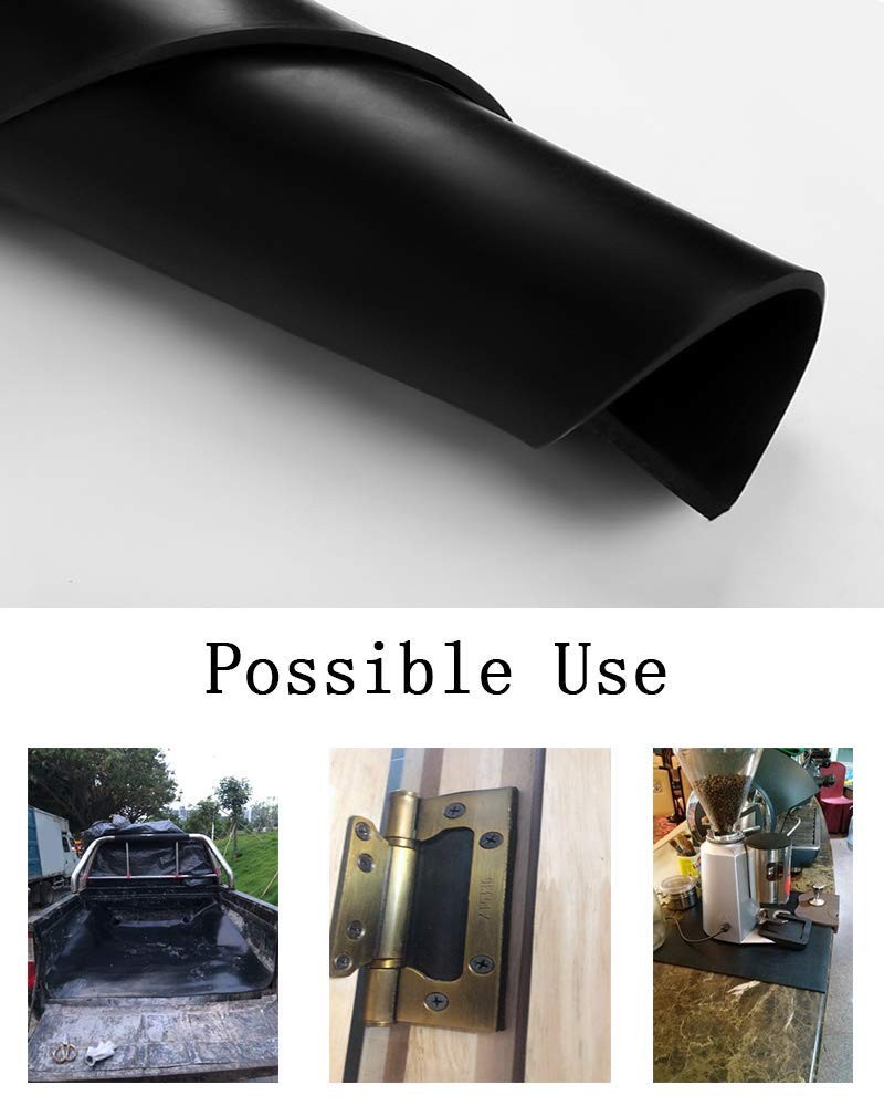 Solid Rubber Strip,Sheets,Rolls 1/4" (.250") Thick x 1" Wide x 60" Long, Thic